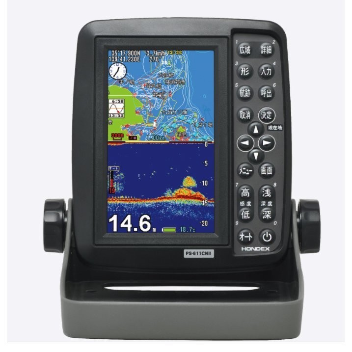 HONDEX ホンデックス 魚群探知機  GPS魚探 PS-611CNII 4580113182740